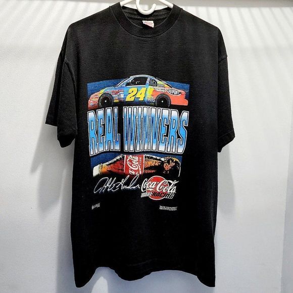 Jeff Gordon Coca-Cola 1995 Vintage Collaboration Single‎ Stitch Shirt Size XL - Picture 1 of 8